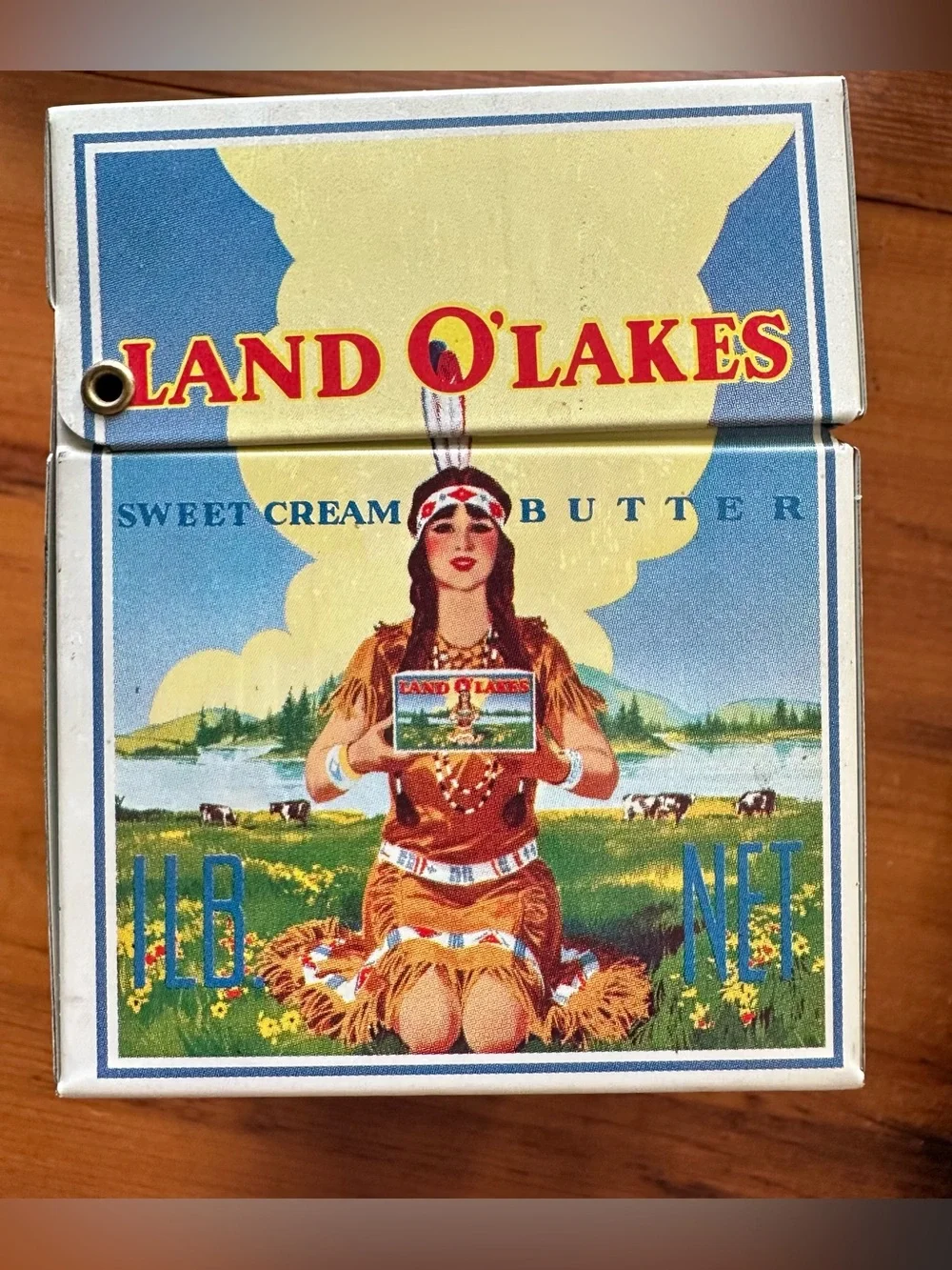 Land O Lakes Vintage Recipe Tin Box  With Recipe Cards Included Mostly Complete